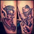 Bonnie and Clyde Tattoo Designs