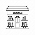 Bookstore Black Png Icon