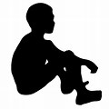 Boy Sitting Silhouette No Background