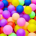Bright Colored Balloons with Black Background