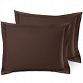 Brown Cotton Standard Pillow Shams