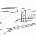 Bullet Train Side On View Drawing