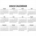 Calendar 2023 Black and White Landscape