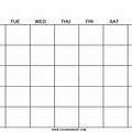 Calendar Template Fillable PDF Blank