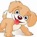 Cartoon Cute Happy Puppy