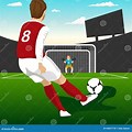Cartoon Football Player Penalty