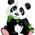 Cartoon Panda Bamboo Clip Art