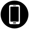 Cell Phone Icon On Black Background