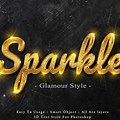 Champagne Gold Glitter Text Clip Art