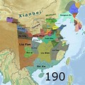 China Map of Provinces Three Kingdoms