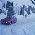 Citroen DS in the Alps in Snow
