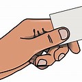 Clip Art of Hand Giving Out Business Card