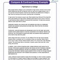 Compare and Contrast Essay Introduction Paragraph