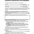 Concrete Contract Agreement Form