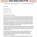 Cover Letter for Social Media Marketing