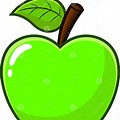Dark Green Apple Cartoon