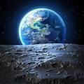 Earth and Moon Background Wallpaper 4K