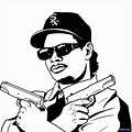 Eazy-E Drawing Trace On Paper