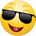 Emoji Smiley Face with Sunglasses Clip Art