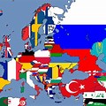 Europe Map with Countries Flags