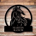 Family Name Metal Signs Horse