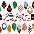 Faux Leather Earring SVG