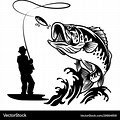 Fishing Clip Art Black and White Vector