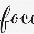 Focus Word Clip Art in Rose Gold