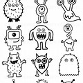 Free Commercial Use Black and White Clip Art Monster