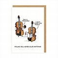 Funny Violin Teacher Card Ideas