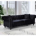 Furniture by Design Black Velvet Sofa