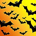 Halloween Bats Pattern Background