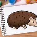 Hedgehog Top View Drawing