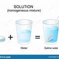 Homogeneous Mixture Salt and Water