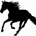 Horse Clip Art Black and White Transparent Background