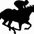 Horse Racing Silhouette Image Clip Art