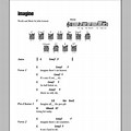 John Lennon Imagine Guitar Chords and Lyrics