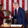 Kamala Harris and Kevin McCarthy at the State of the Union