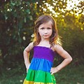 Kid Girl Rainbow Dress