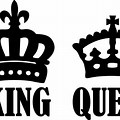 King and Queen Crown Silhouette SVG