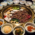 Korean Food On Blue Table