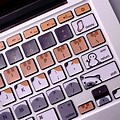 Laptop Keyboard Stickers Happy Cat