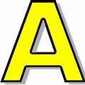 Large Capital Letters Yellow A