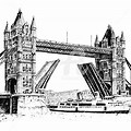 London Bridge Line Drawing