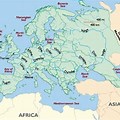 Map of Europe Largest Second River