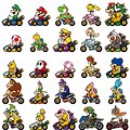 Mario Kart Characters Top-Down View