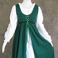 Medieval Simple Green Dress