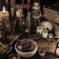 Medieval Witch Gathering Herbs