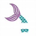 Mermaid Tail Monogram SVG