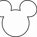 Mickey Mouse Head Outline Background SVG